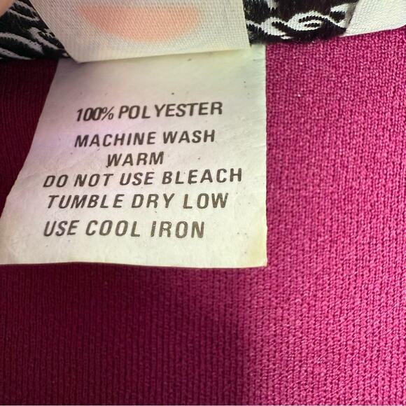 Vintage 80s Discoveries Unlimited Pleated Dress Purple Bow Secretary L XL - Picture 3 of 8